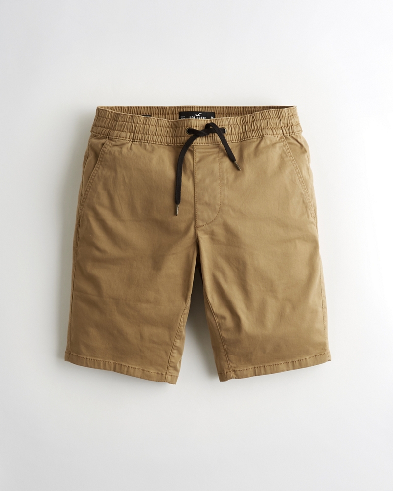 tan jogger shorts