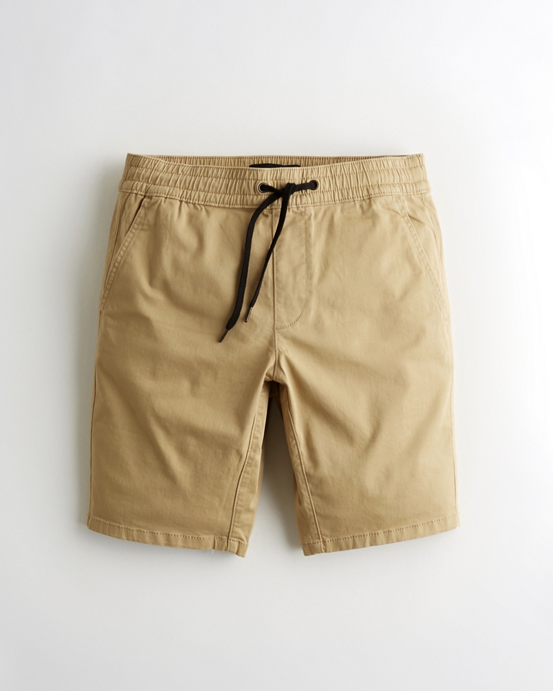 tan jogger shorts