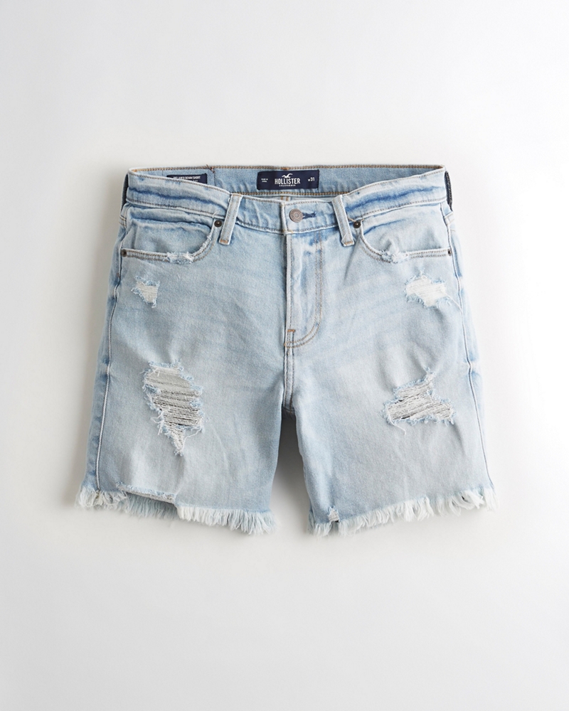 hollister ripped jean shorts mens