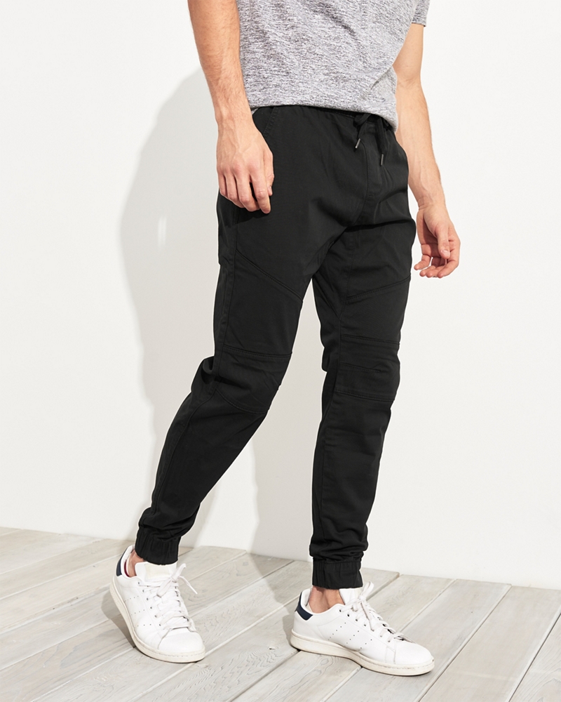 skinny twill joggers