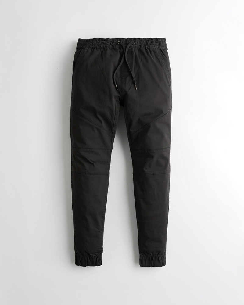 skinny twill joggers