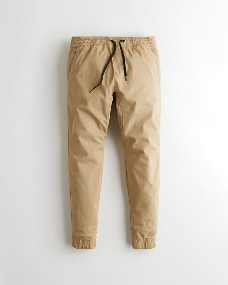 guys khaki joggers