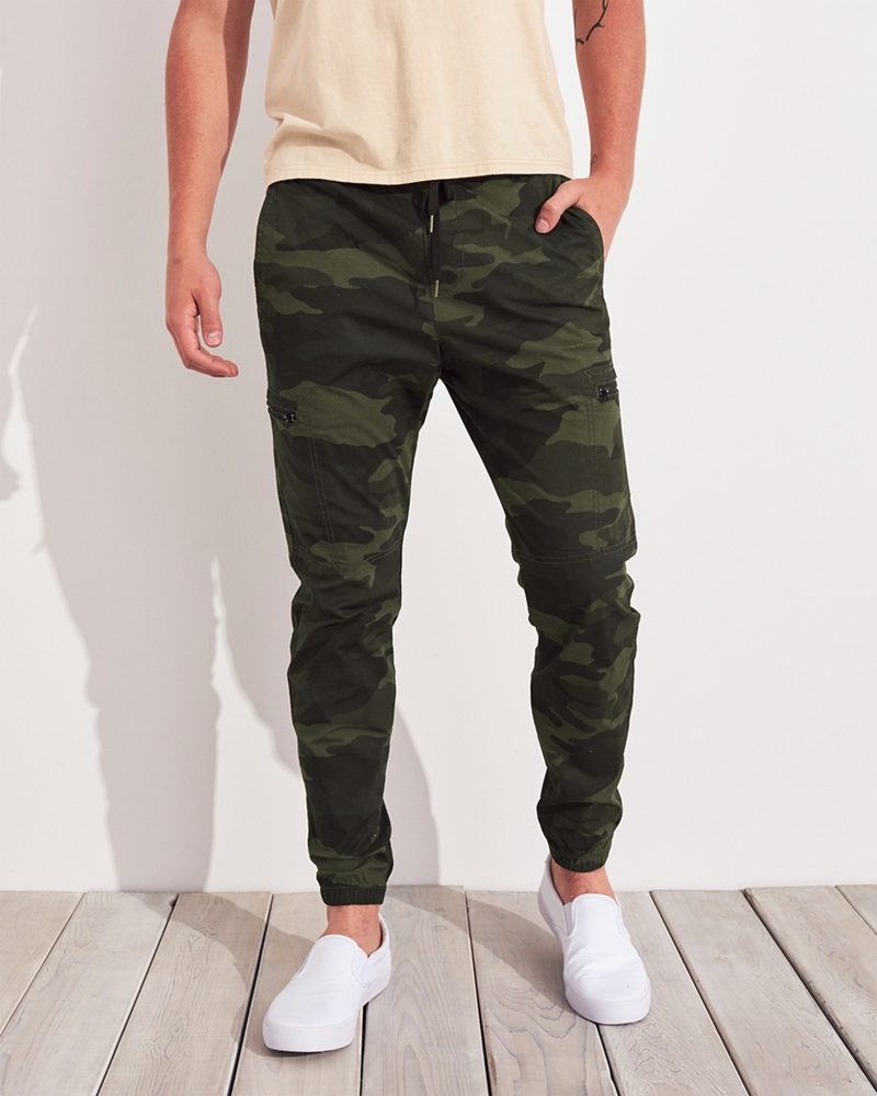 hollister camo joggers