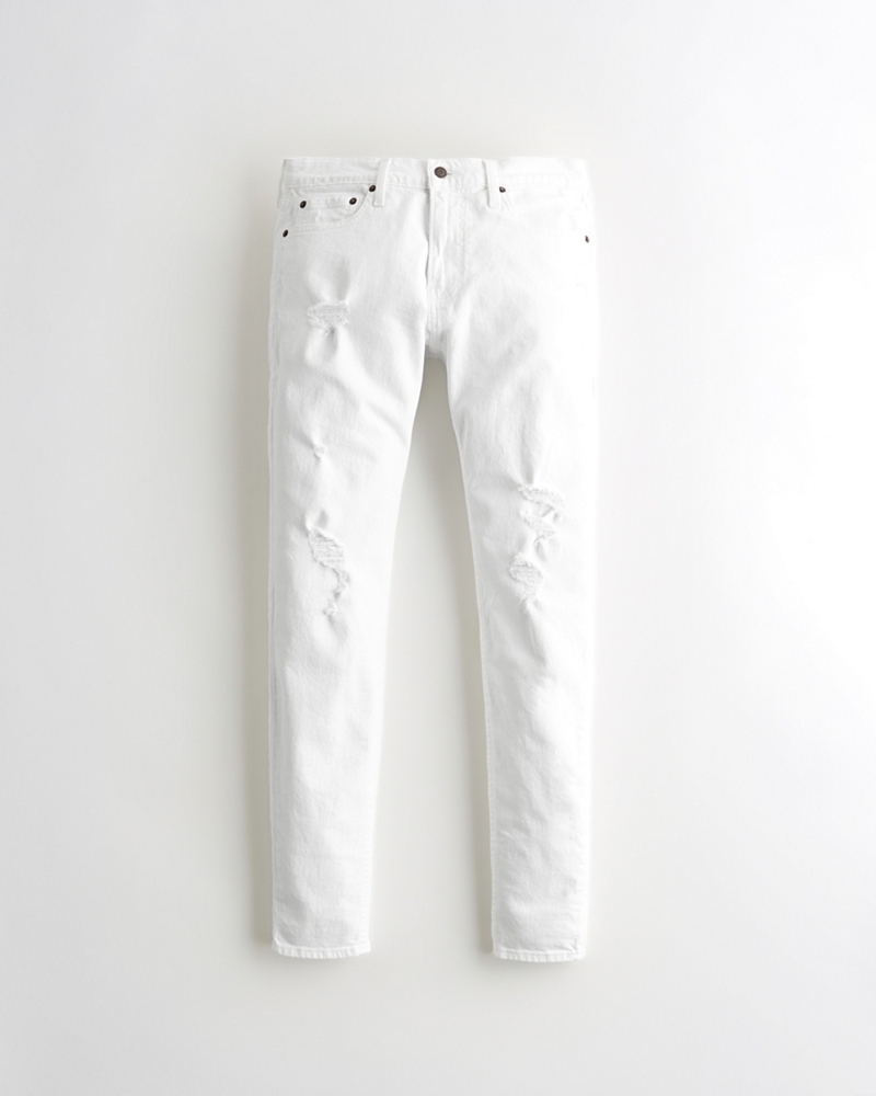 white ripped jeans mens hollister