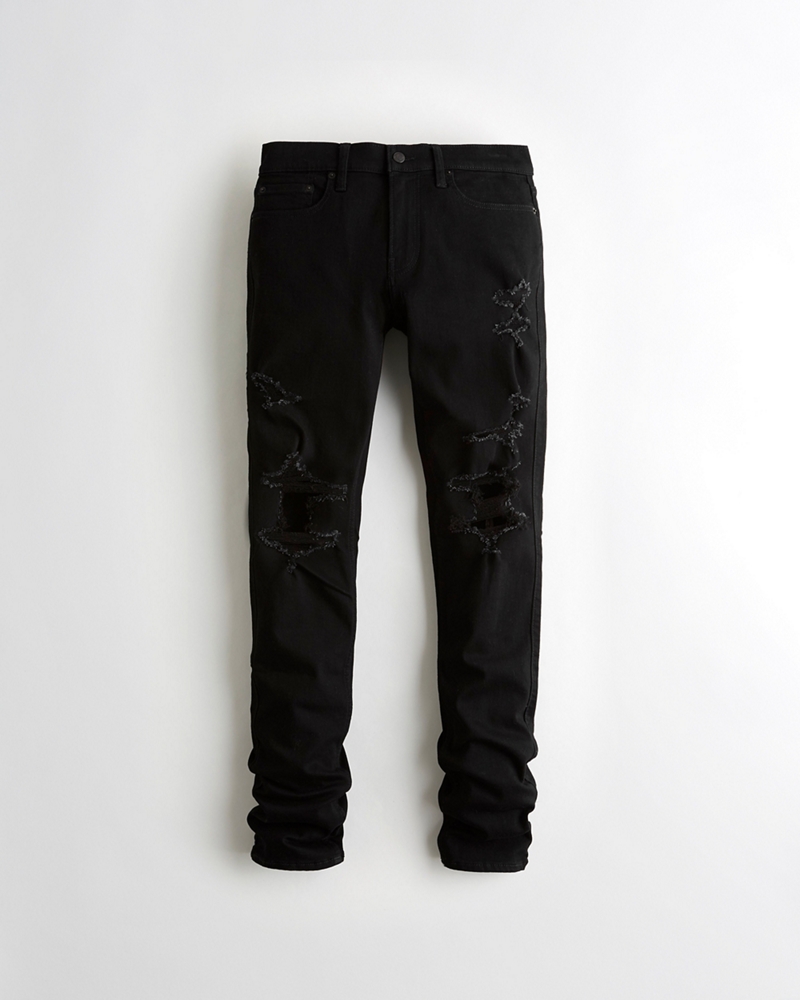 black ripped jeans hollister