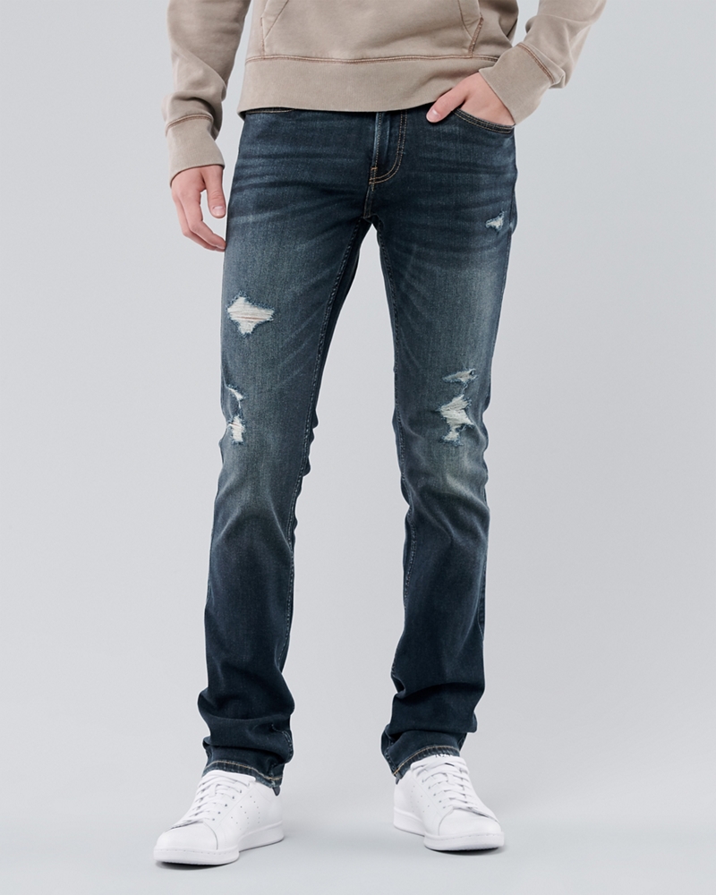 stacked jeans hollister