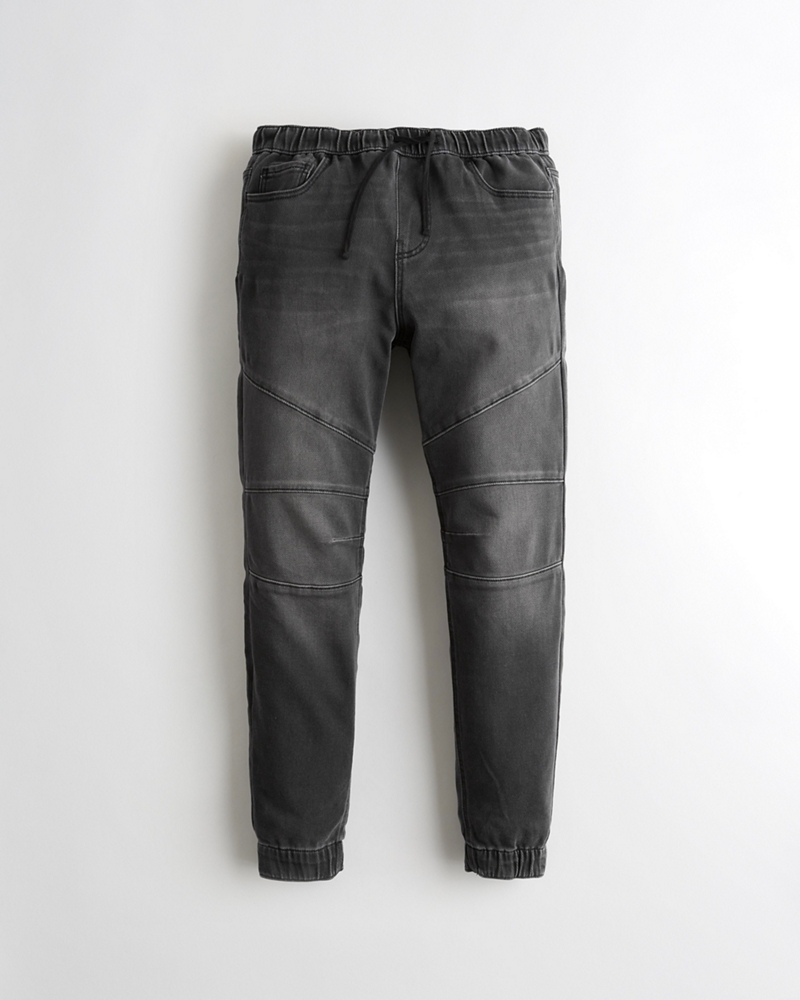 black denim jogger jeans