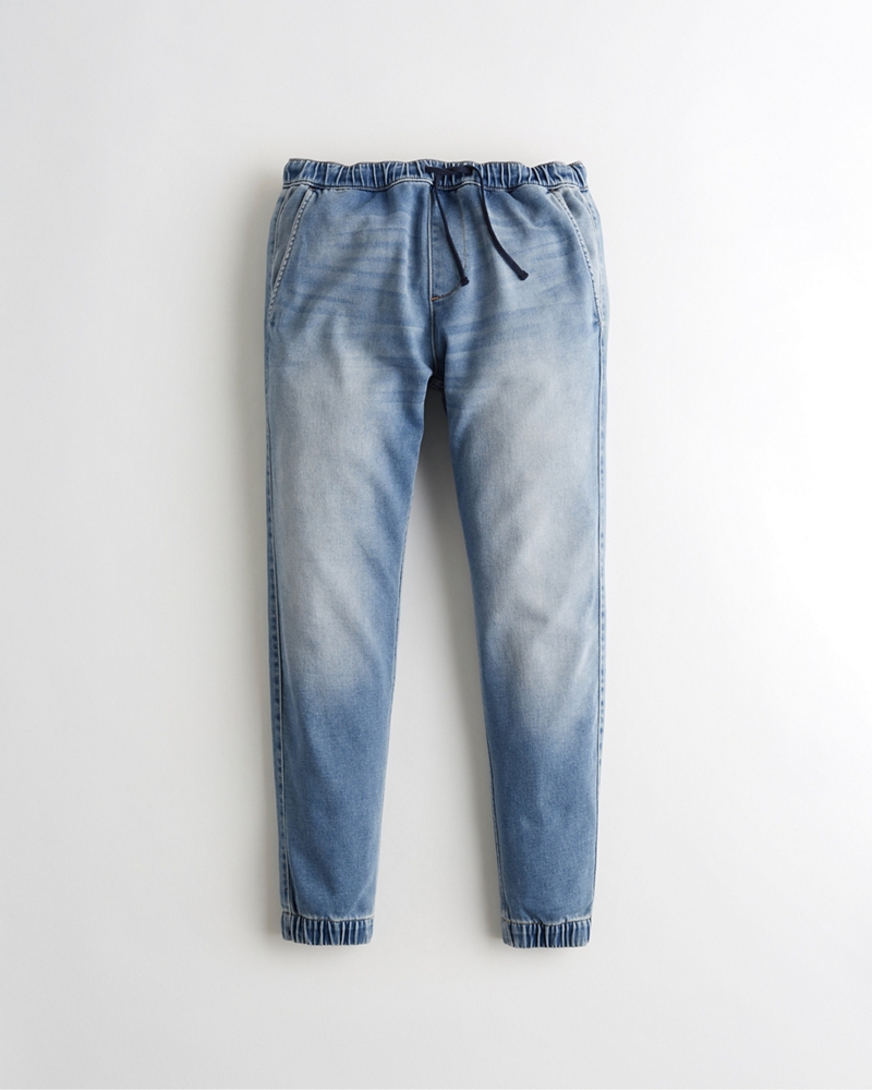 knit denim jogger