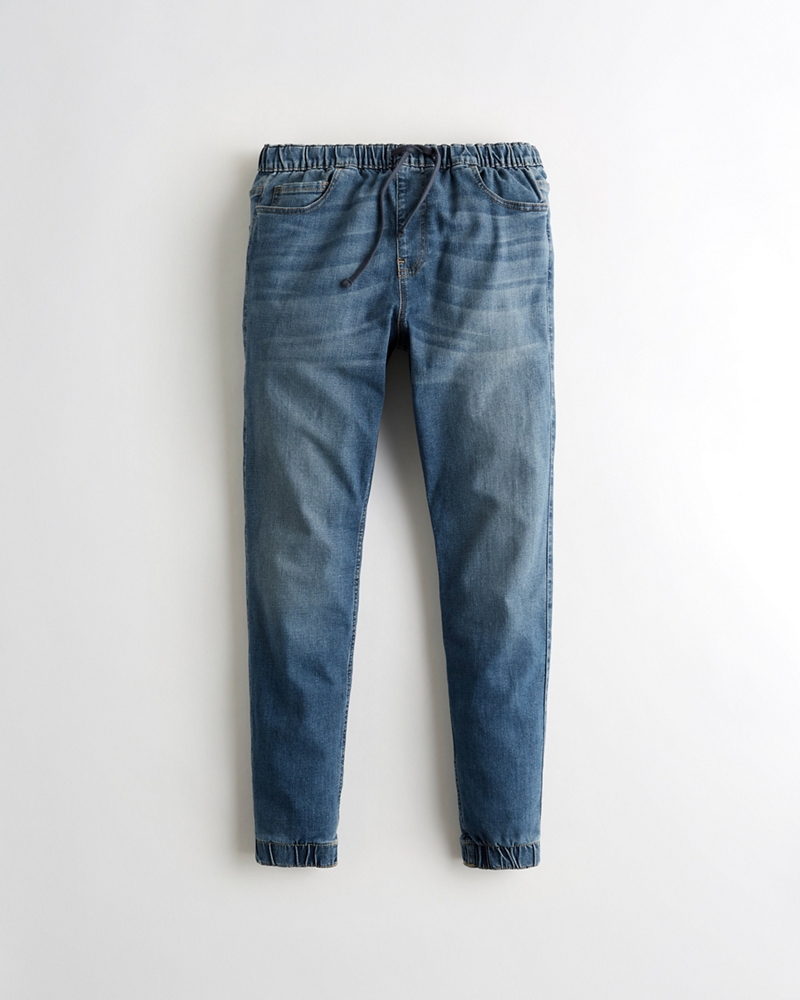 advanced stretch denim jogger pants