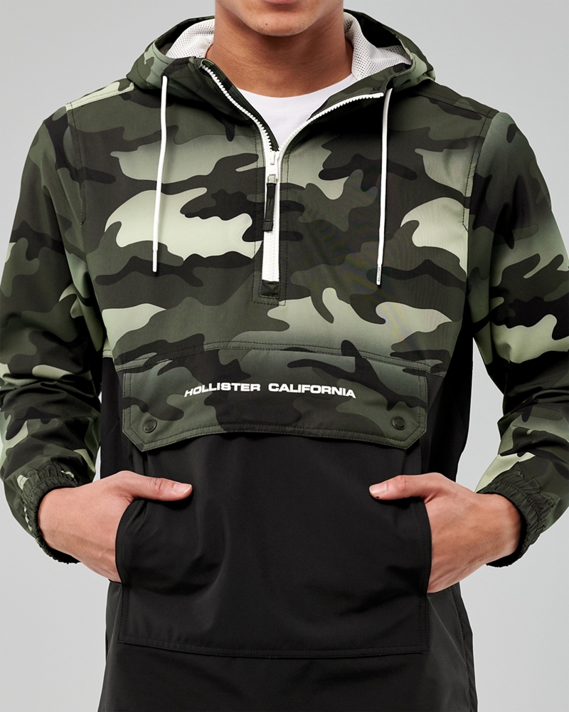 hollister camo windbreaker