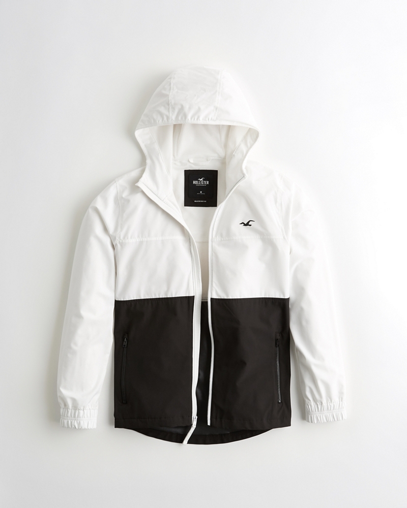 hollister red and black windbreaker