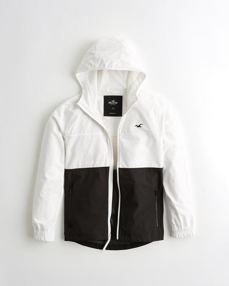 hollister black windbreaker jacket