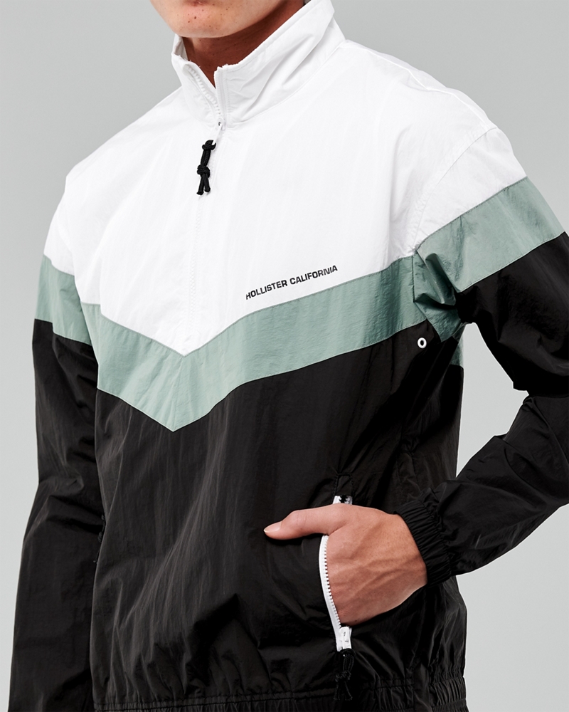 hollister half zip windbreaker