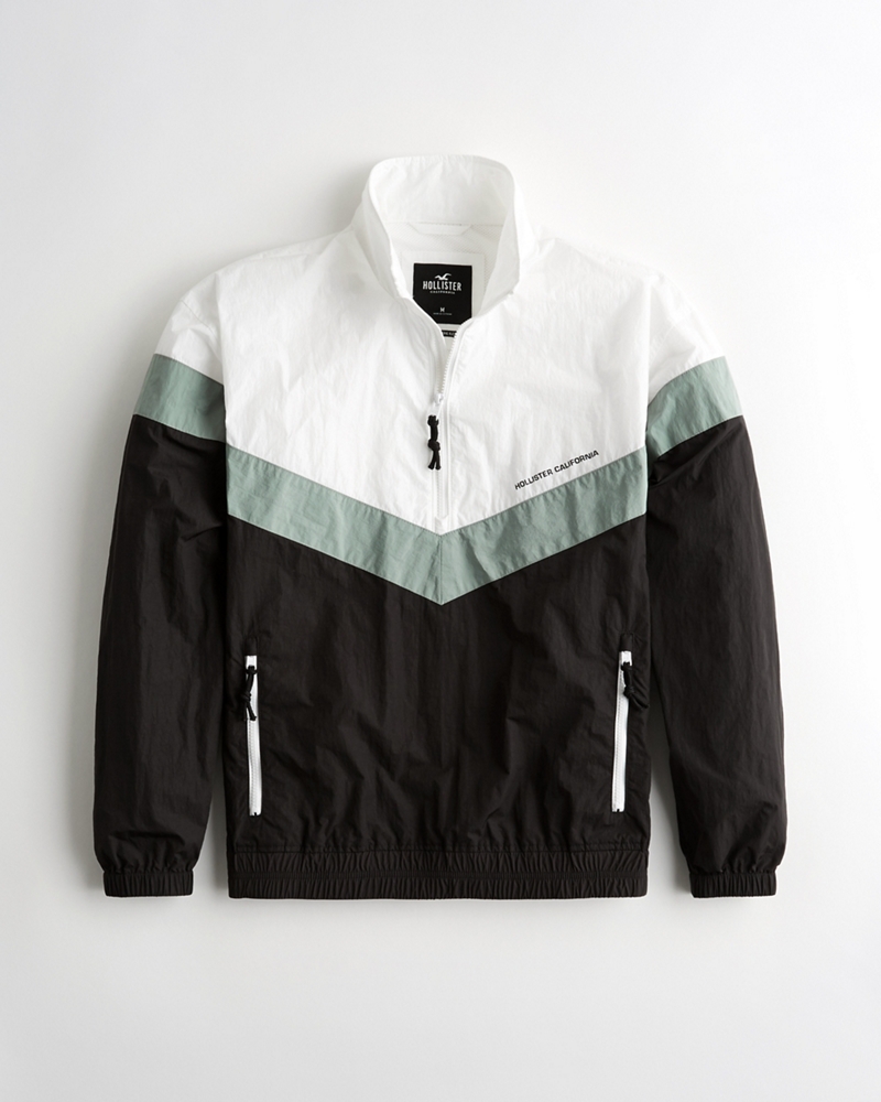 hollister white windbreaker