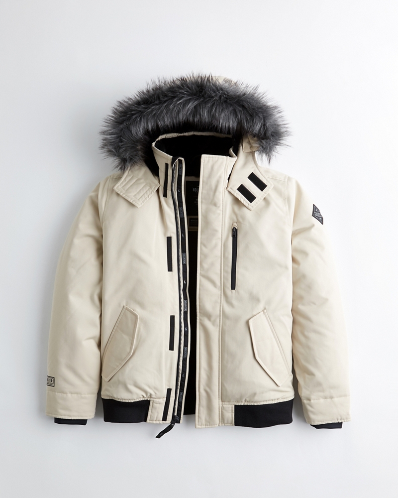 hollister faux fur jacket