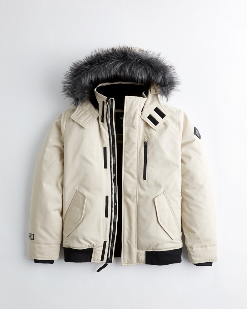 hollister faux fur coat