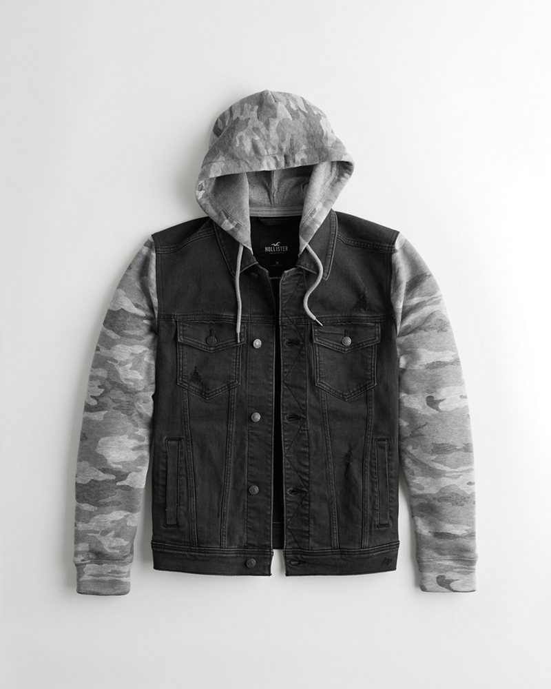 hollister camo coat