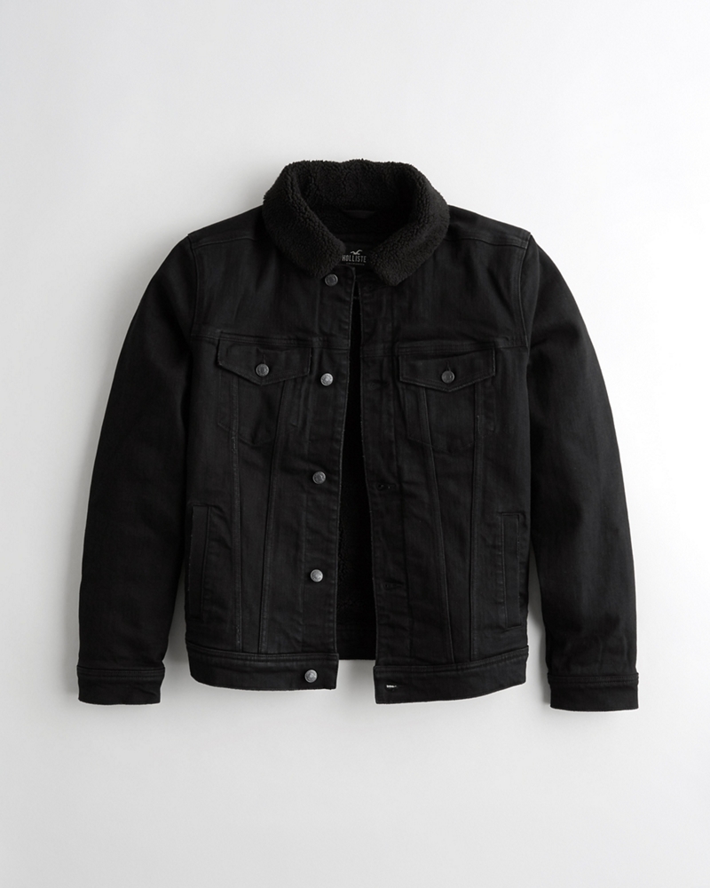 black denim jacket hollister