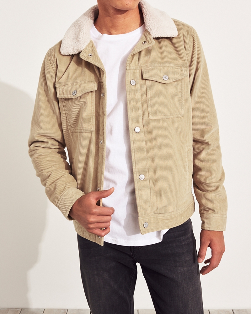 hollister sherpa trucker jacket