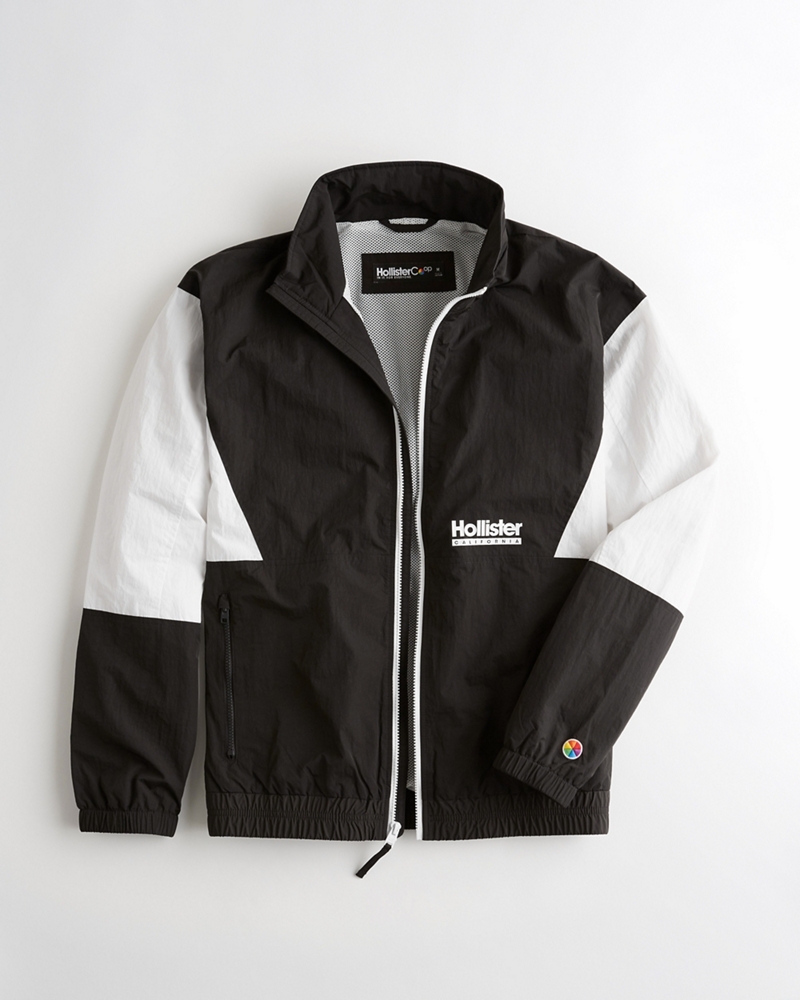 hollister full zip windbreaker