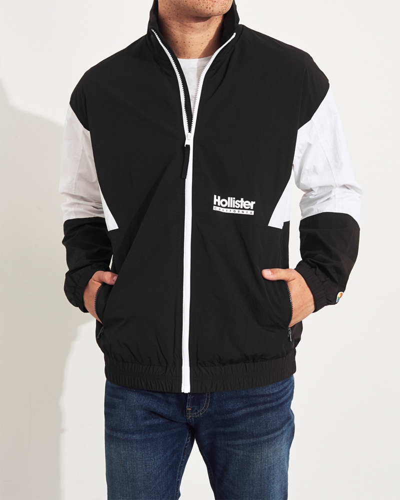 hollister colorblock windbreaker