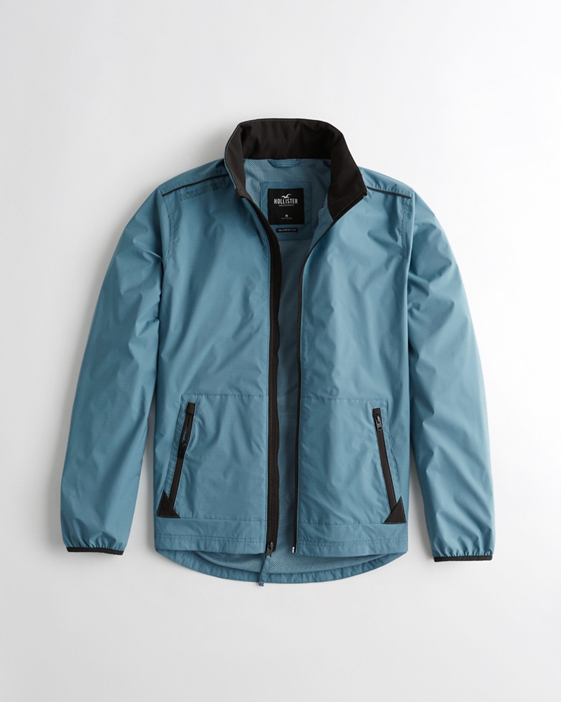 hollister blue windbreaker