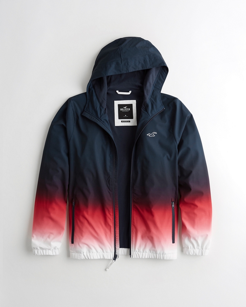 hollister red windbreaker