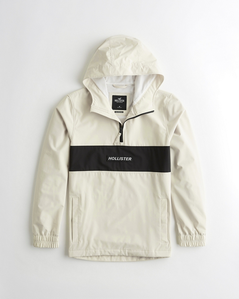 hollister half zip windbreaker