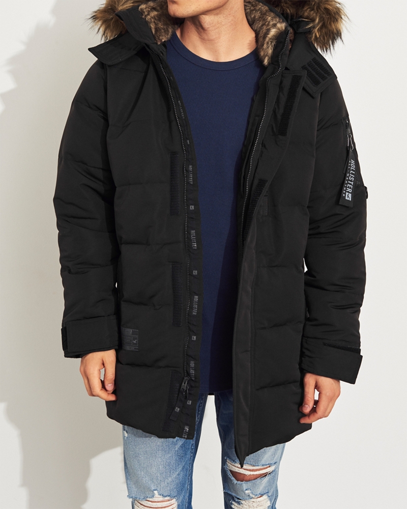 hollister fur parka