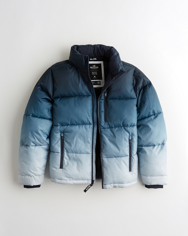 hollister mock neck puffer jacket