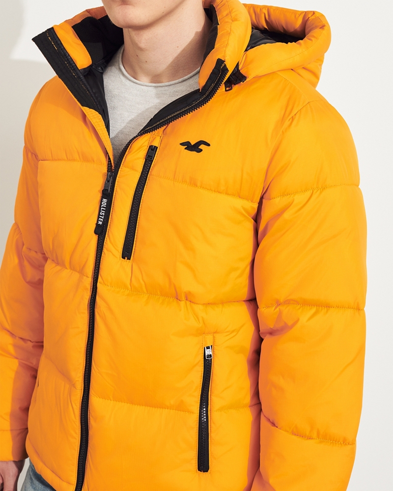 hollister hooded puffer jacket