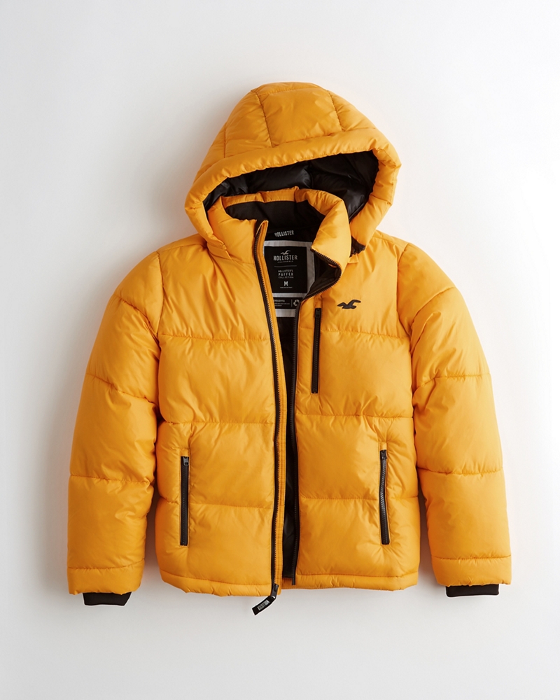 hollister hooded puffer jacket