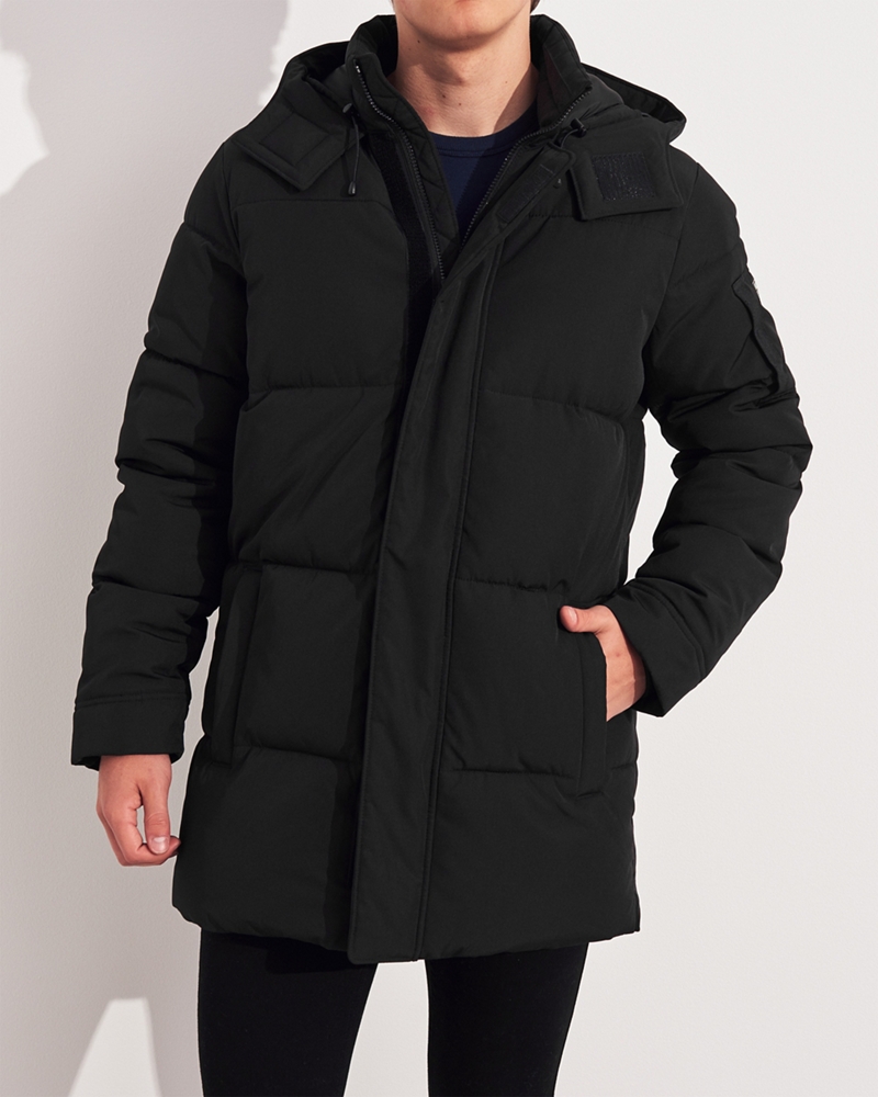 longline puffer parka hollister
