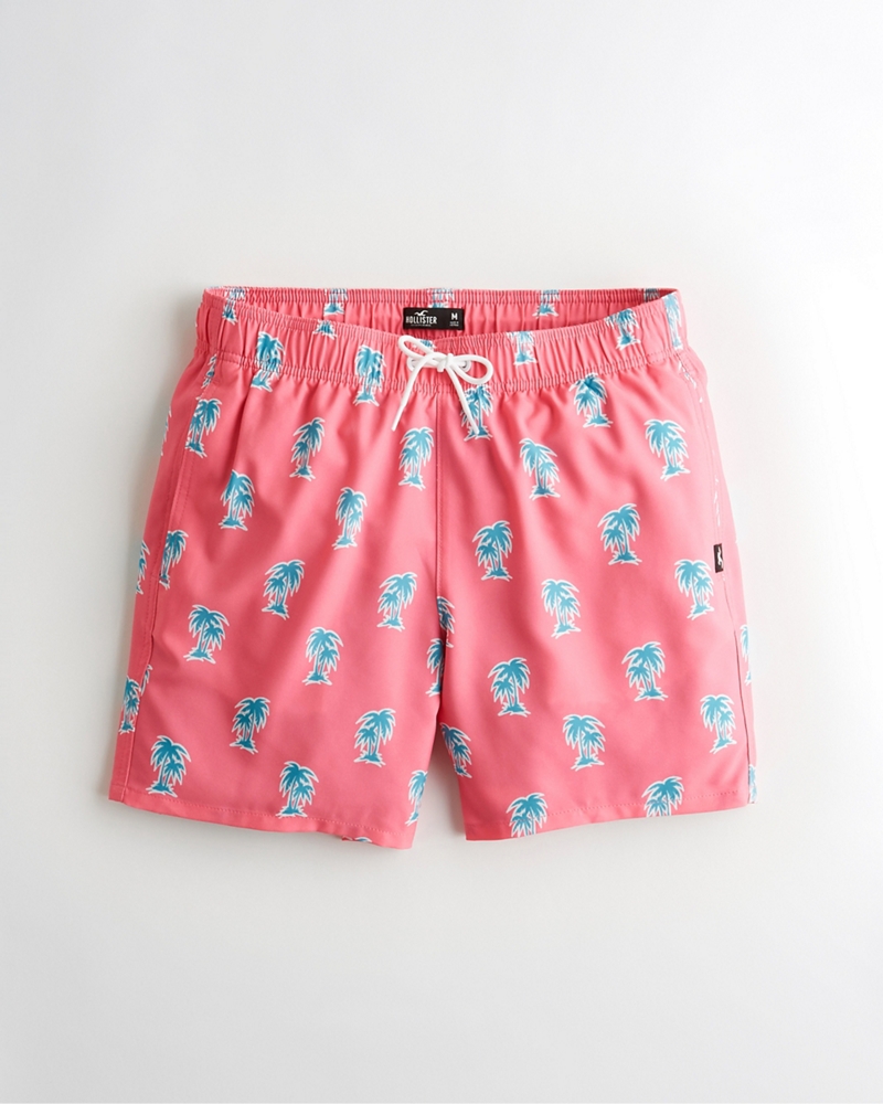 hollister pink swim trunks