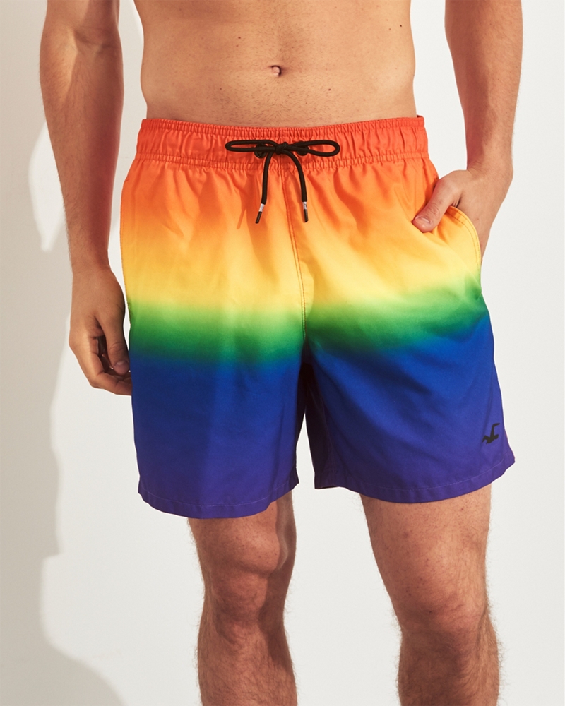 rainbow swim shorts