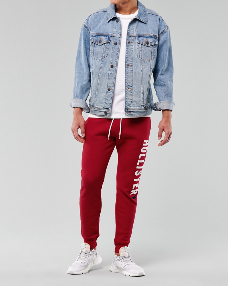 skinny fleece jogger pants hollister