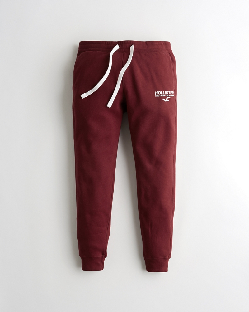 hollister red joggers