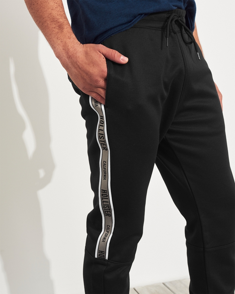 tapered tricot track pants hollister