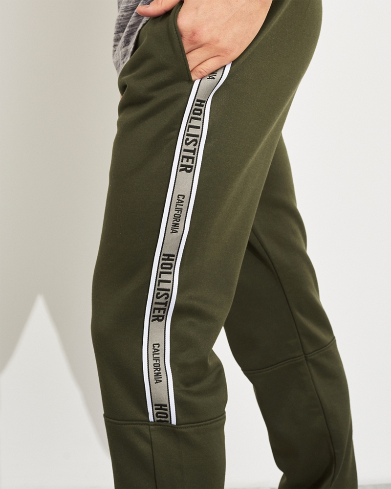 tapered tricot track pants hollister