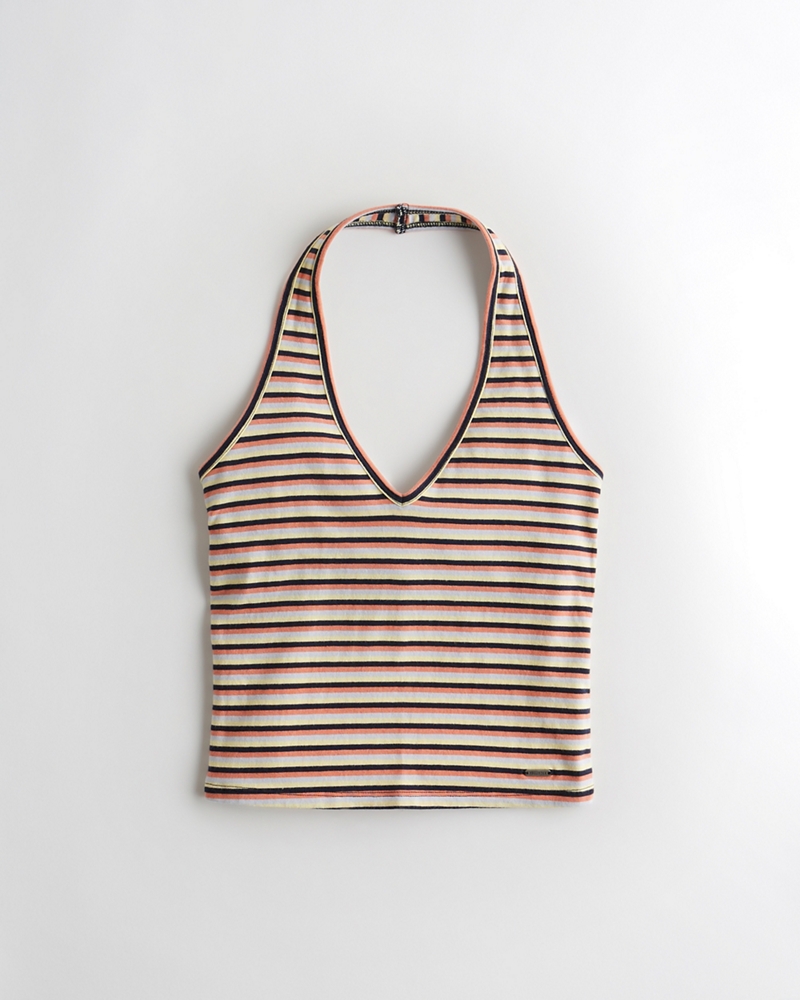 Hollister Crop Smock Halter Top