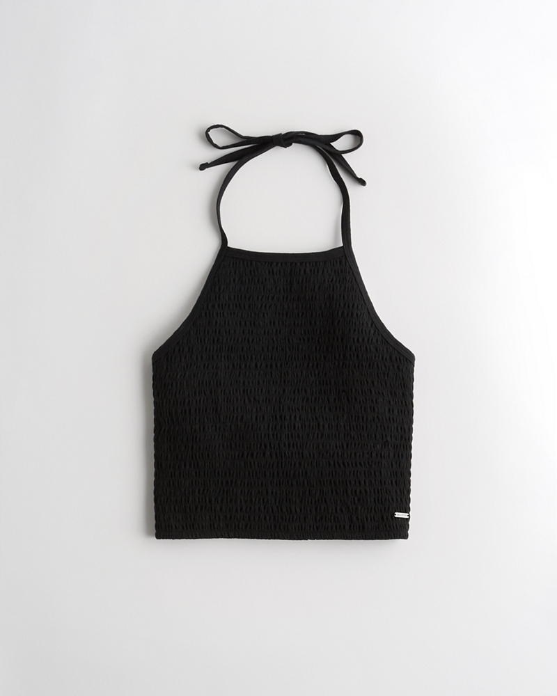 hollister smocked top