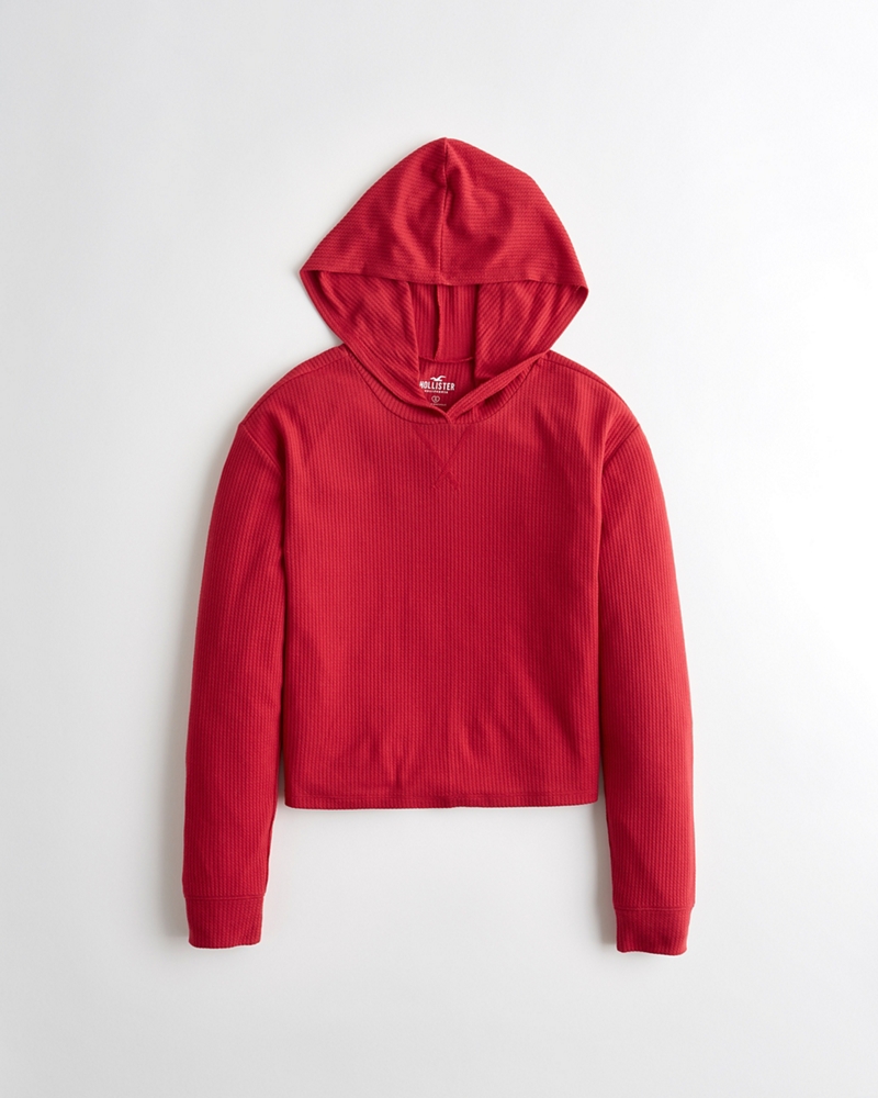 hollister knitted hoodie