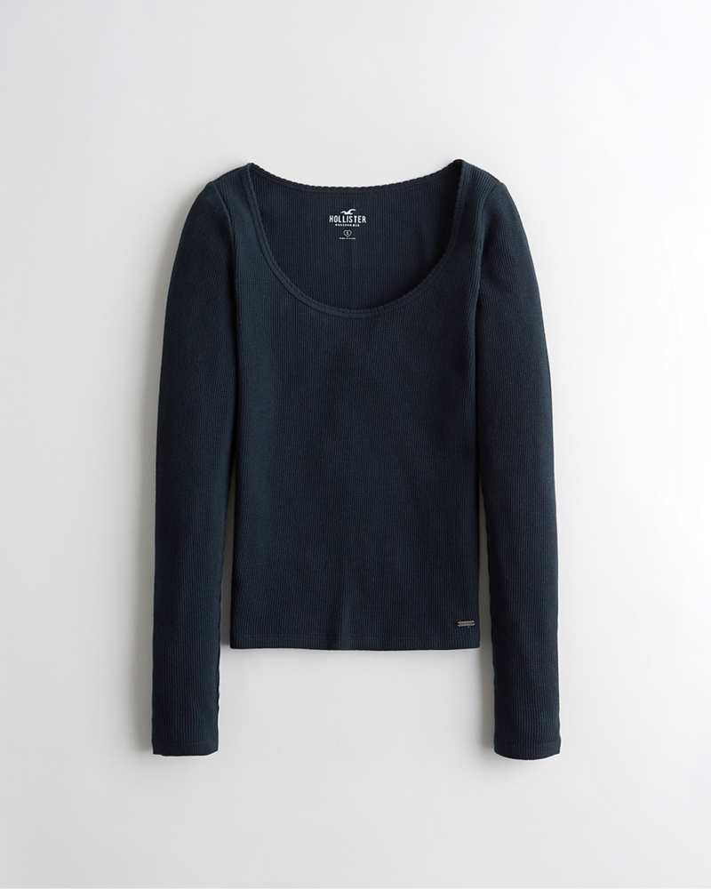 hollister waffle top