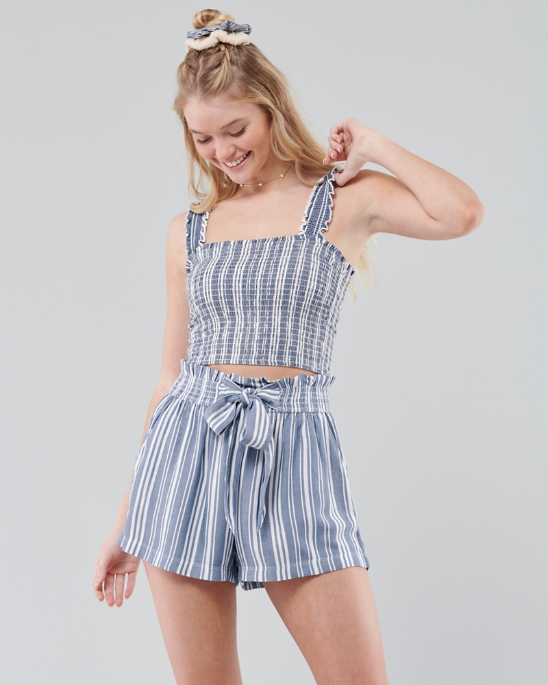 hollister smocked top