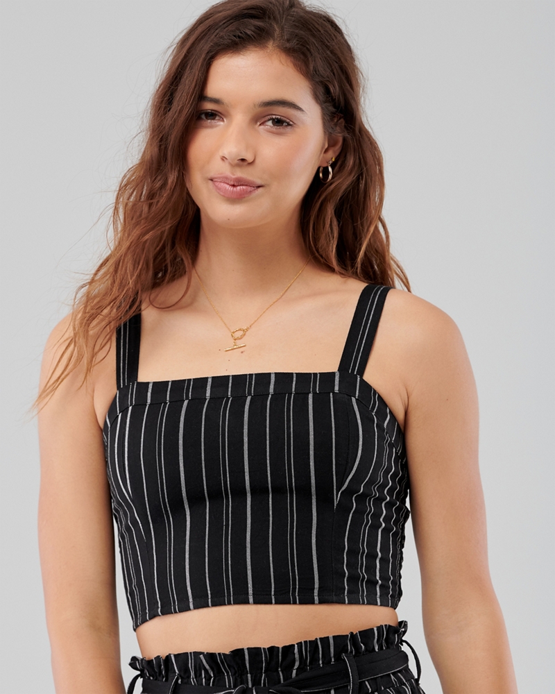 hollister square neck top