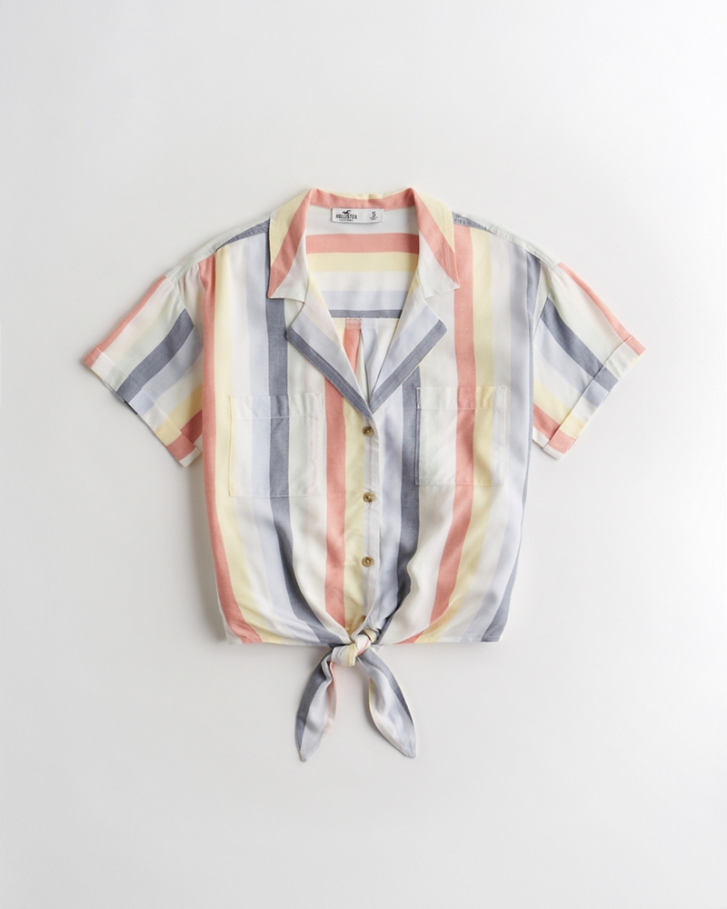 hollister tie front top