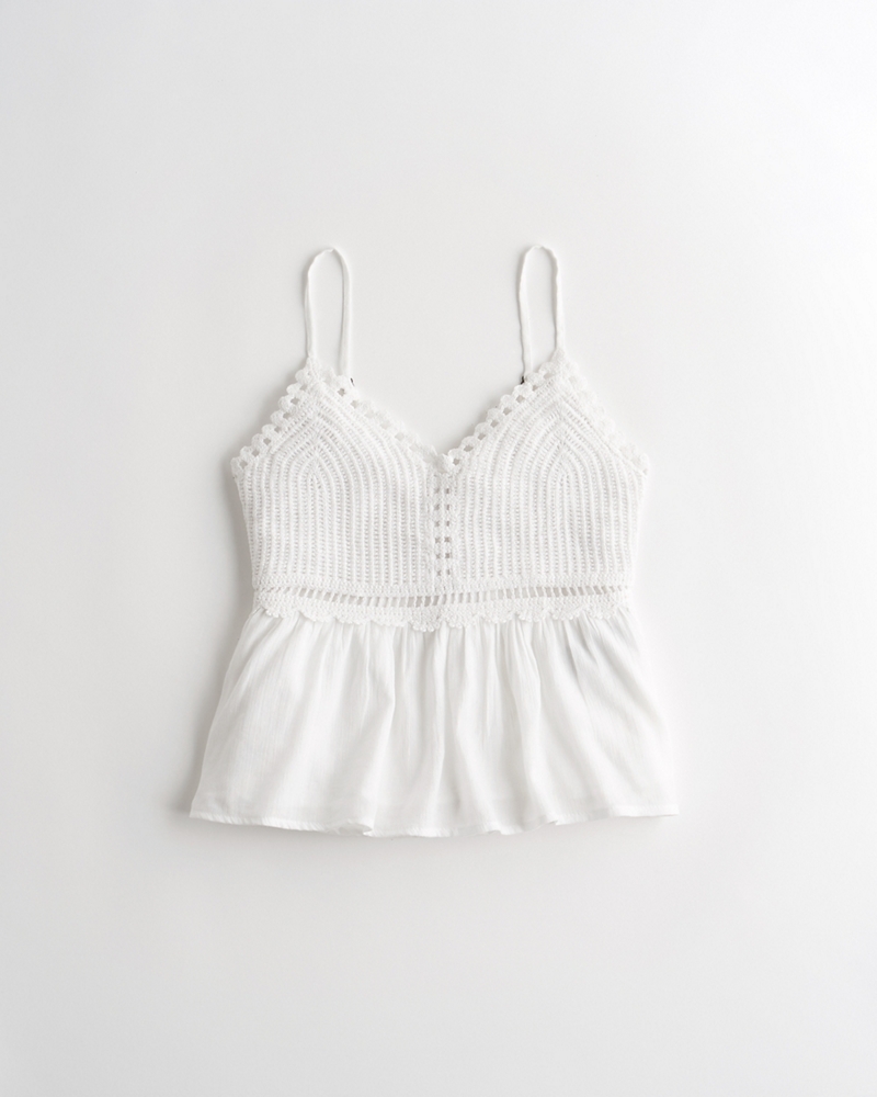 hollister crochet top