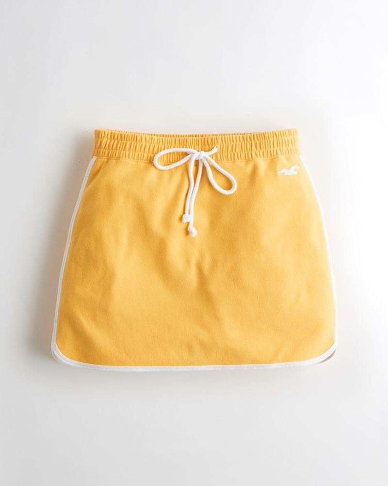 hollister high rise curved hem shorts