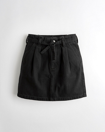 Girls Ultra High-Rise Paper-Bag Denim Skirt | Girls Bottoms ...