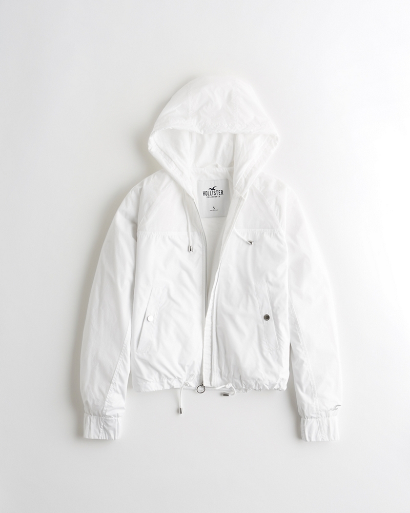 hollister full zip windbreaker